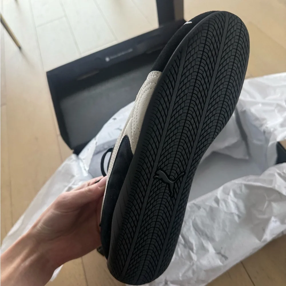 Puma Black and Cream Men's Sneakers - Picture 3 of 5